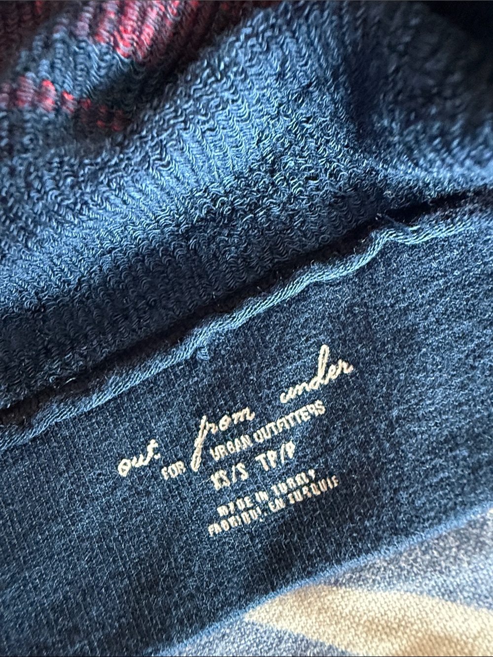 Urban Outfitters Navy Tube Top with Red Stripes - Picture 2 of 2